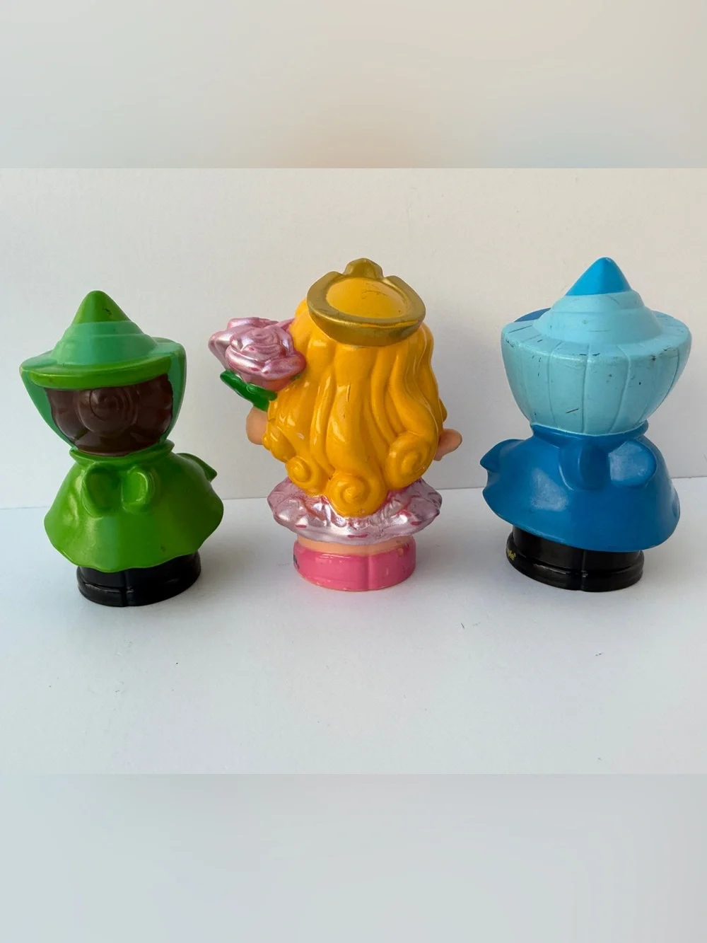 Little People Sleeping Beauty Aurora, Fairy Godmother Fauna & Merryweather Lot